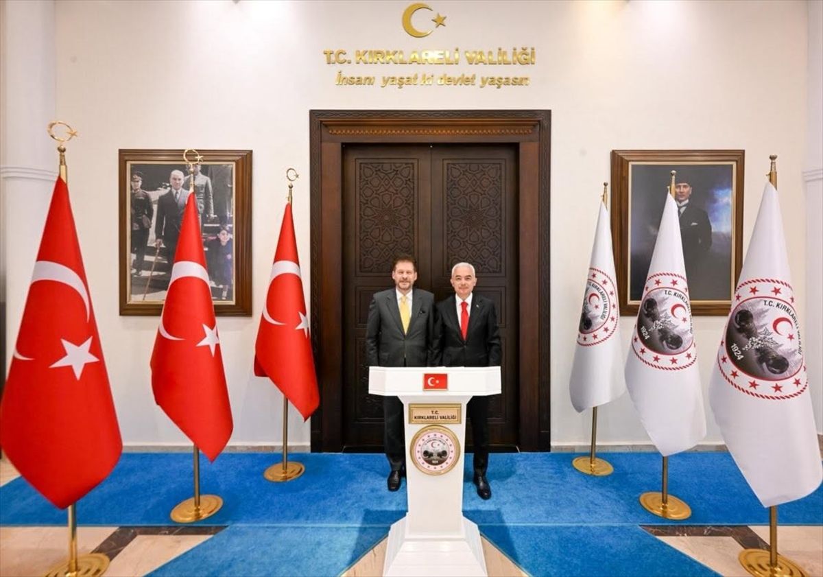 Kırklareli Valisi Turan, Kuzey Makedonya Ankara Büyükelçisi Manasijevski'yi kabul etti