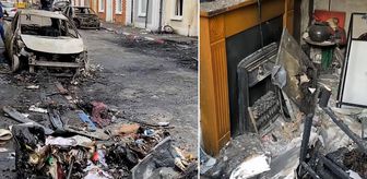 Göçmen öfkesi Kuzey İrlanda'yı küle çevirdi! Bölgeden gelen görüntüler korkunç