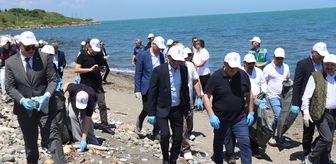 Ordu'da, Türkiye Çevre Haftası etkinlikleri kapsamında sahil temizliği yapıldı