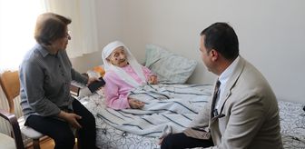 Amasya'da 101 yaşındaki Hacer Doğan'a sürpriz doğum günü kutlaması
