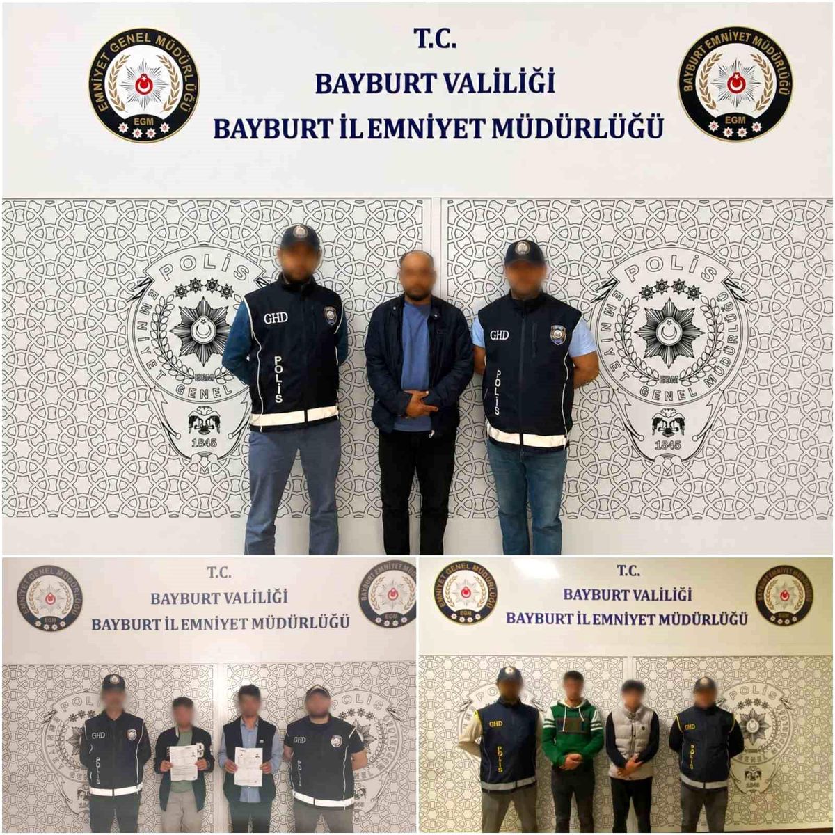 Bayburt'ta düzensiz göçle mücadele: 5 göçmen, 4 organizatör yakalandı