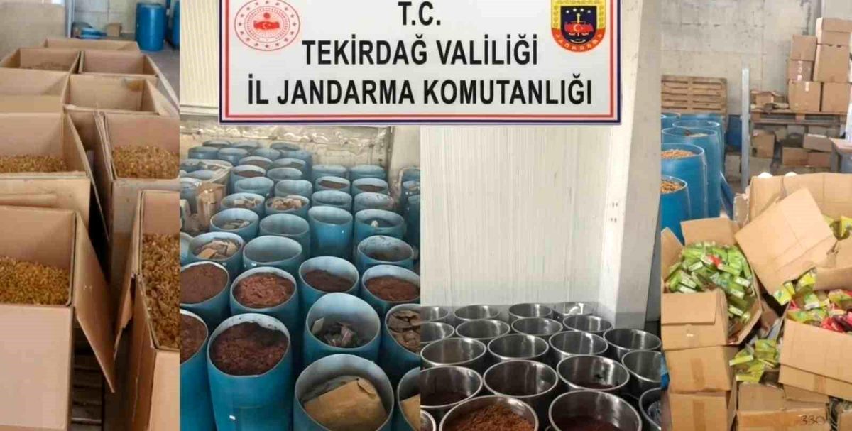 Çerkezköy'de 84 milyon TL değerinde kaçak tütün ele geçirildi