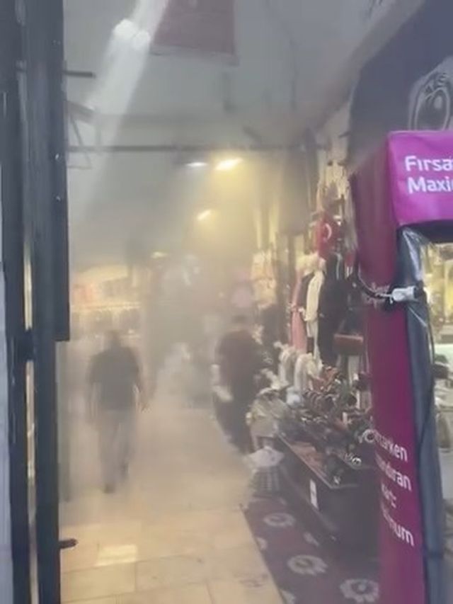 Smoke rising from Grand Bazaar fire