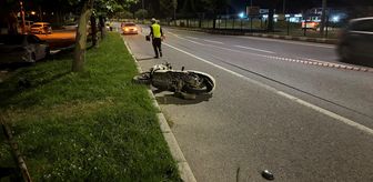 Kütahya'da devrilen motosikletin sürücüsü hayatını kaybetti