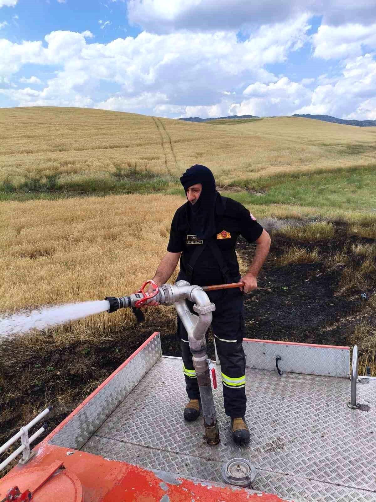 Silvan'da 2 dönümlük ekili alan kül oldu