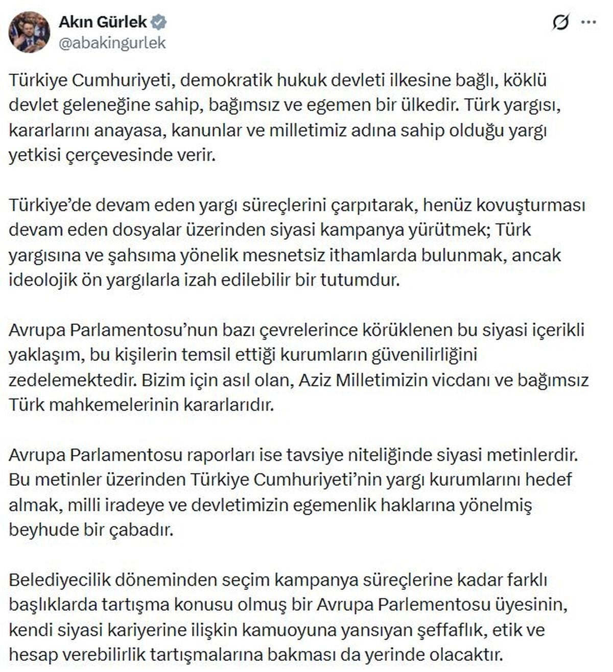 Adalet Bakanı Akın Gürlek konuşma yaparken