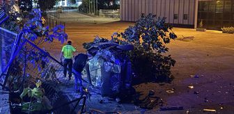 Bursa'da iki otomobilin çarpıştığı kazada 4 kişi yaralandı