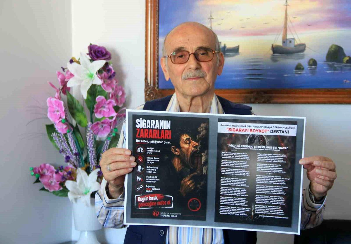 Kayıkçı'dan sigaraya karşı 'mısra mısra' savaş: 'Sigarayı Boykot Destanı'