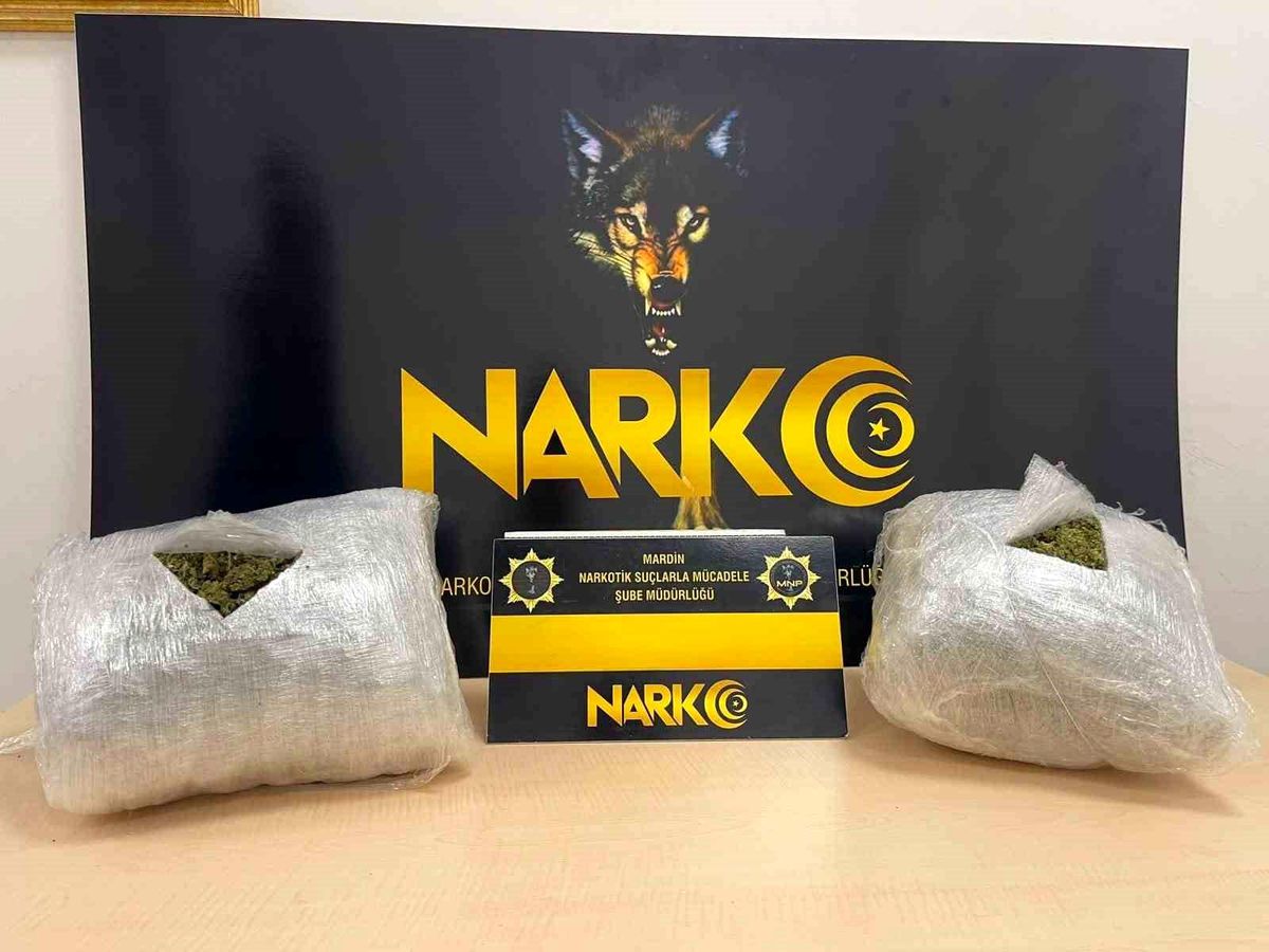 Mardin'de 2 kilo 950 gram uyuşturucu ele geçirildi