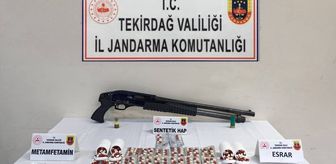 Tekirdağ'da evinde uyuşturucu hap ele geçirilen zanlı gözaltına alındı
