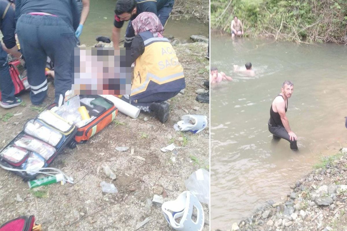 Artvin'in Arhavi ilçesinde sıcak havada gölete giren iki genç imam hayatını kaybetti.