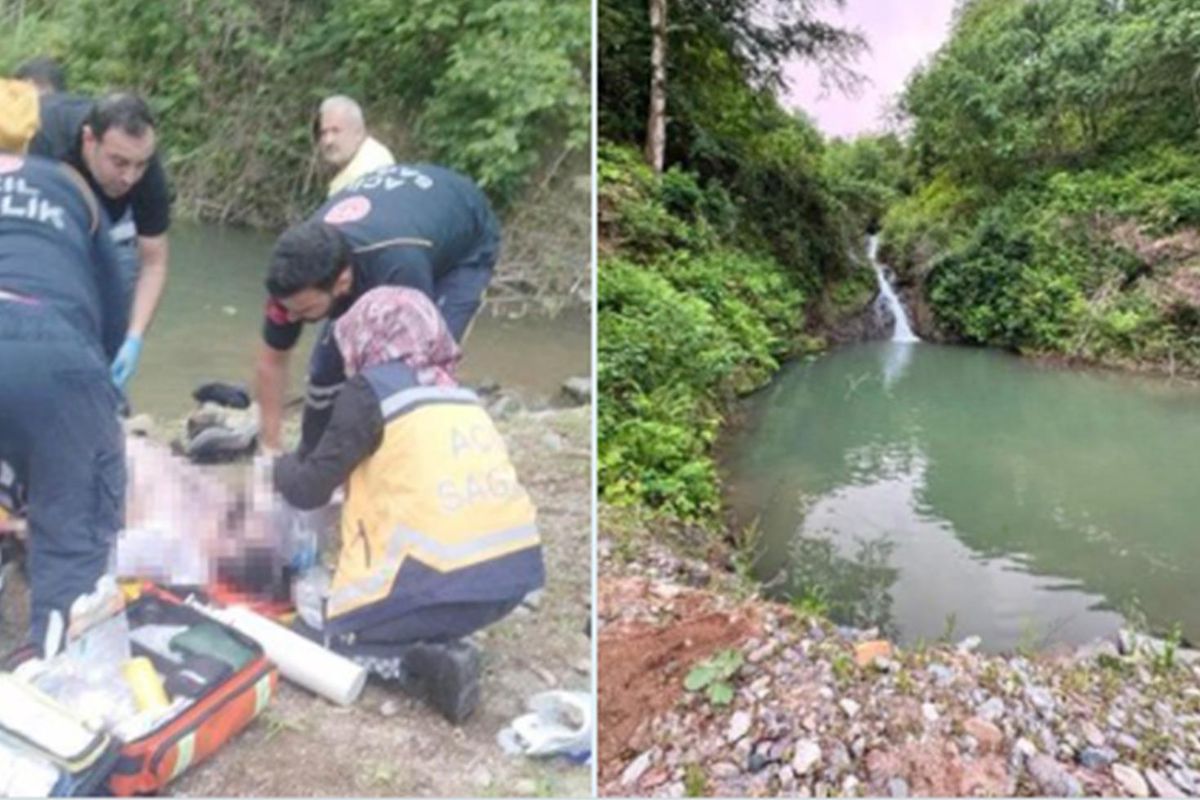 Arhavi'de gölette boğulan 2 din görevlisinin son görüntüleri ortaya çıktı