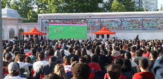 Eskişehir'de A Milli Futbol Takımı'nın maçı dev ekrandan izlendi