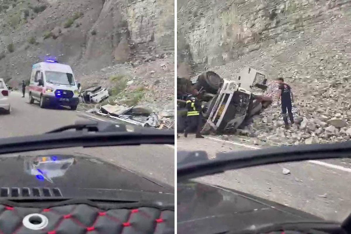 Freni patlayan TIR'dan atlayan sürücü öldü, 2 kişi yaralandı
