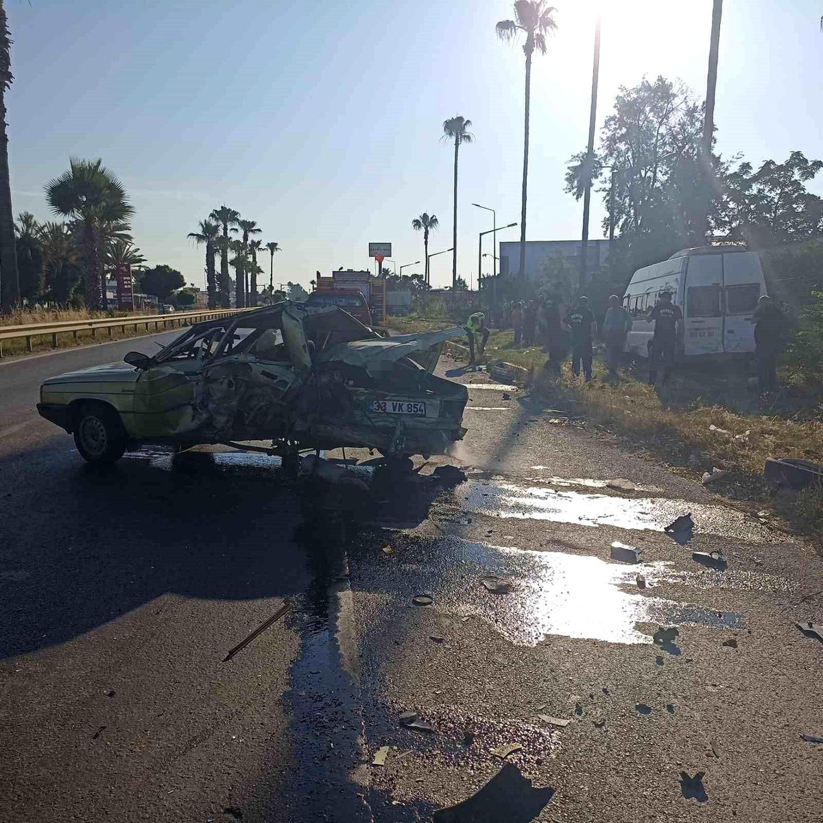 Mersin'de zincirleme trafik kazası: 1 ölü