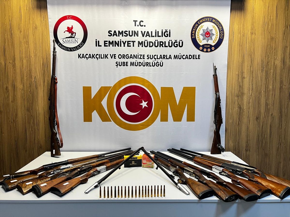 Samsun'da kaçak silah operasyonunda 2 şüpheli hakkında işlem başlatıldı