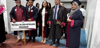 Torunları yaşındaki gençlerle mezuniyet sevincini yaşadılar