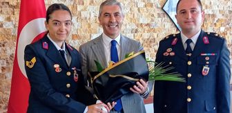 Beypazarı Kaymakamı Ünal Coşkun, İlçe Jandarma Komutanı Yılmaz'ı kabul etti