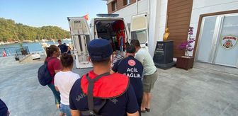 Fethiye'de adada yaralanan kişiye tıbbi tahliye