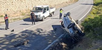 Kütahya'da şarampole devrilen otomobilin sürücüsü ağır yaralandı