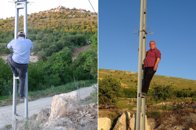Maskarlar Hamlet residents risk their lives climbing electrical poles