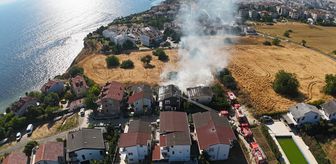 Silivri'de 2 katlı villada çıkan yangın söndürüldü