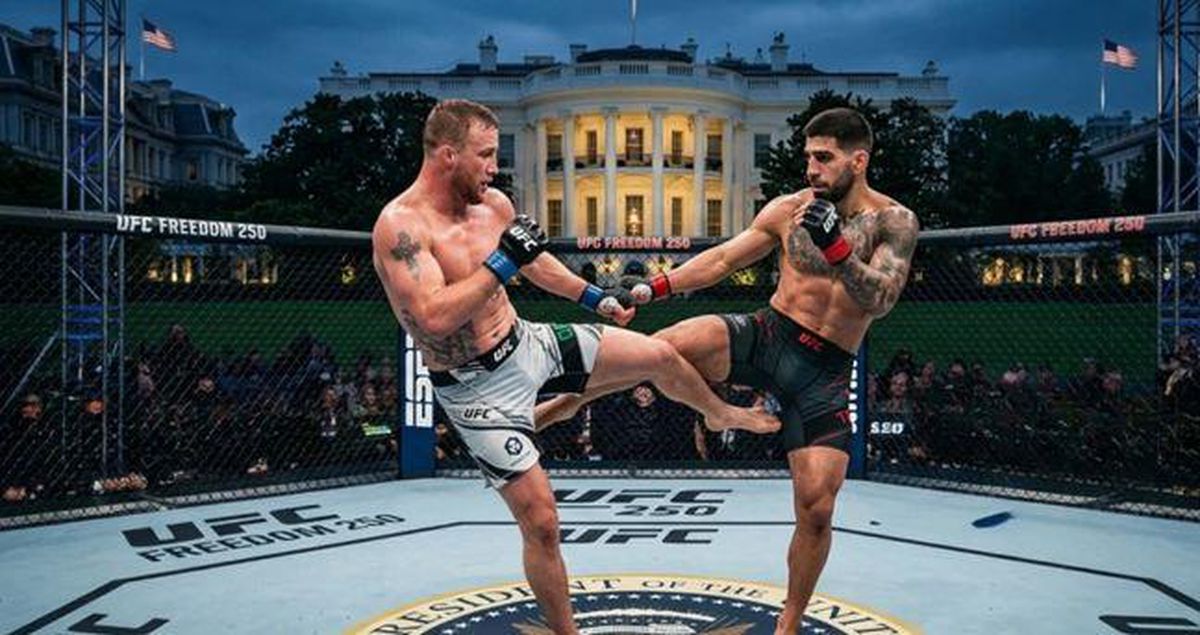 Ilia Topuria ve Justin Gaethje'nin Beyaz Saray'da karşı karşıya geleceği UFC maçı.
