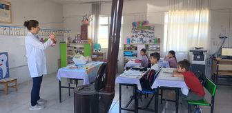 Alaçam'da kırsal kesimdeki öğrencilere sağlık eğitimi verildi