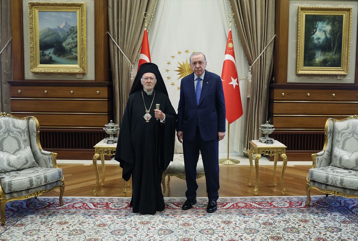 Erdoğan, Patrik Bartholomeos'u kabul etti