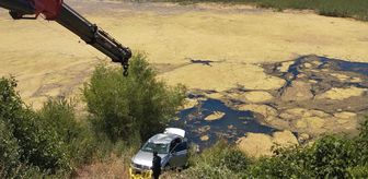 Kahramanmaraş'ta otomobil göle düştü