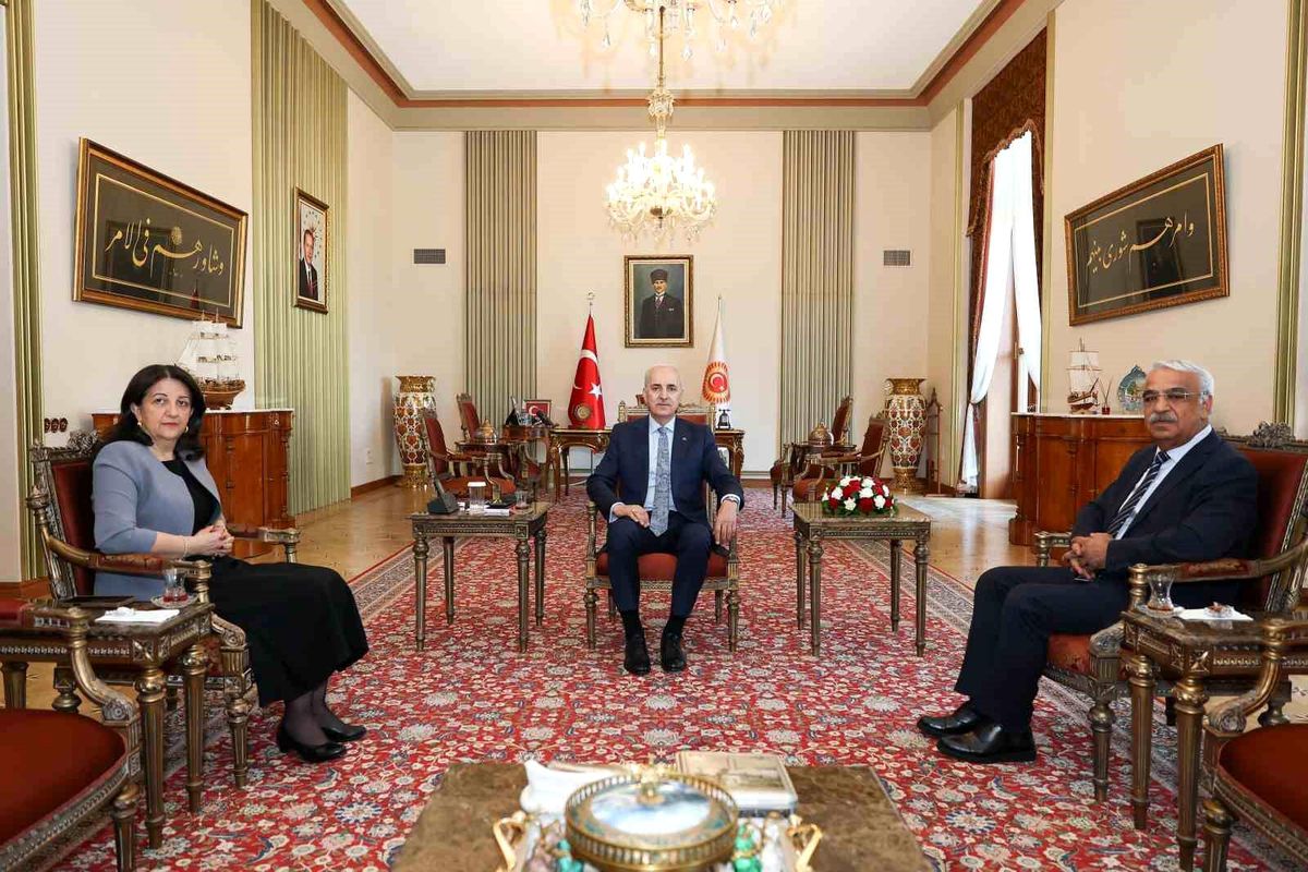 TBMM Başkanı Kurtulmuş, DEM Parti İmralı heyetini kabul etti