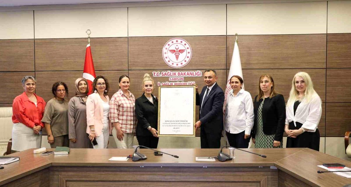 Bafra Sağlıklı Hayat Merkezi 'Bebek Dostu' ünvanı aldı