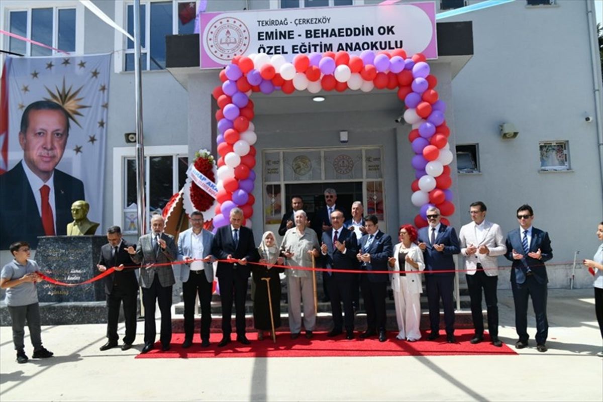 Çerkezköy'de yeni açılan Emine-Behaeddin Ok Özel Eğitim Anaokulu binası