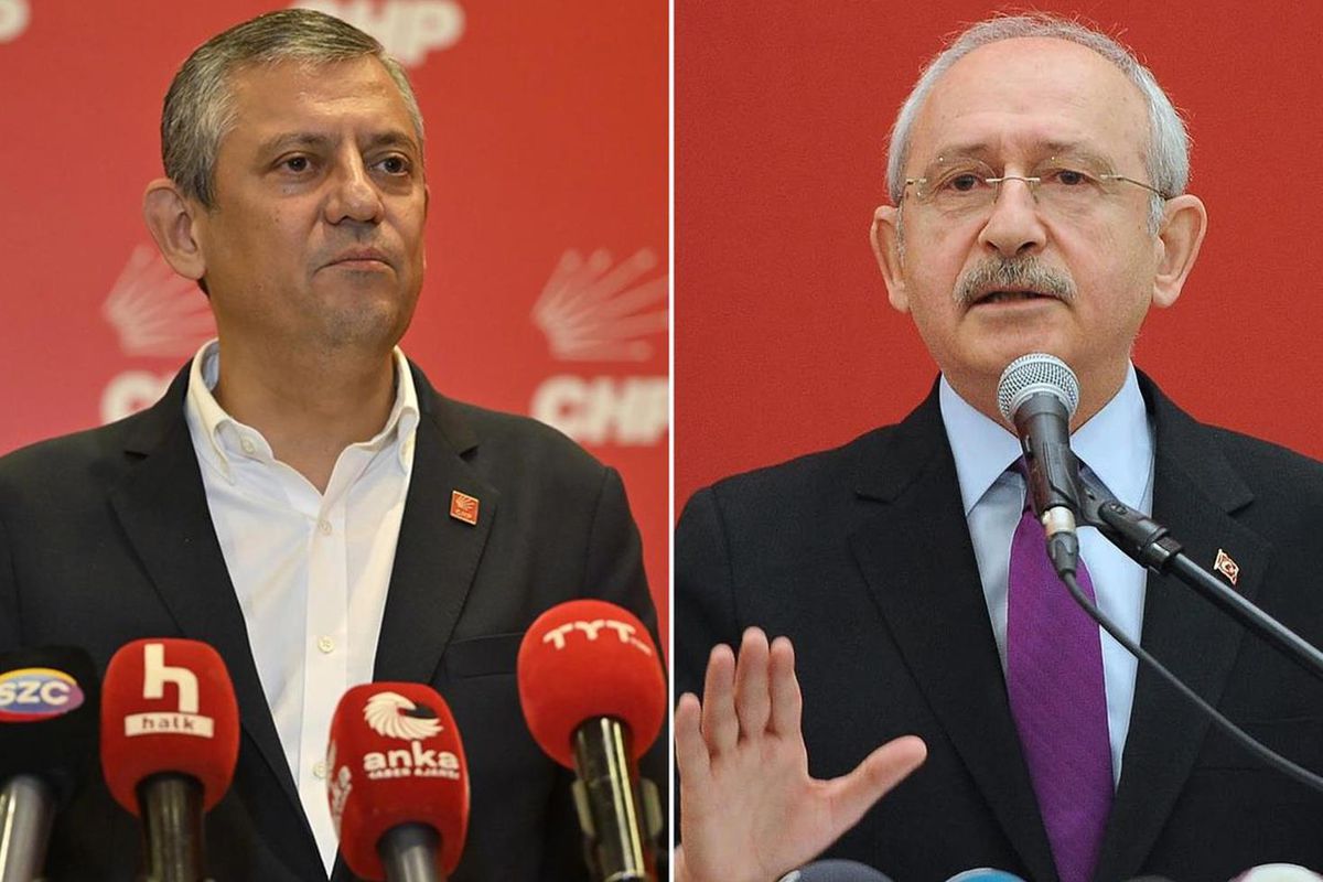 CHP Genel Başkanı Kemal Kılıçdaroğlu ve TBMM Grup Başkanı Özgür Özel'in siyasi rozetleri.