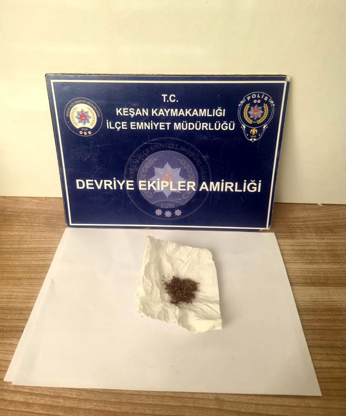 Keşan'da uyuşturucu ele geçirildi