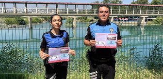 Mersin'de yasak olmasına rağmen baraj gölünde yüzenlere karşı denetim yapıldı