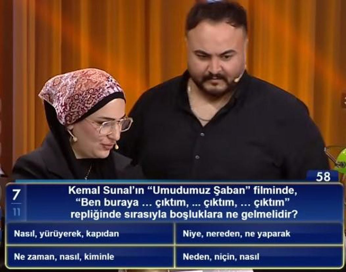 'Ben buraya ... çıktım, ... çıktım, ... çıktım' repliğinde sırasıyla boşluklara ne gelmelidir?