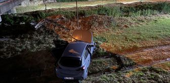 Bursa'da dere yatağına düşen otomobilin sürücüsü yaralandı
