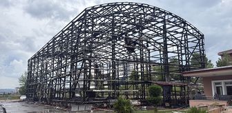 Cimnastik Federasyonu Asbaşkanı Çağlar, Kastamonu'da yanan salonu inceledi Açıklaması