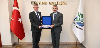 Edirne Valisi Sezer, Litvanya Cumhuriyeti Ankara Büyükelçisi Janukonis'i kabul etti