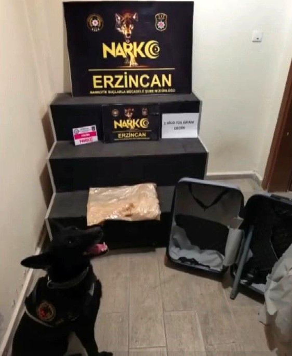 Erzincan'da 1 kilo 725 gram eroin ele geçirildi, 1 şüpheli tutuklandı