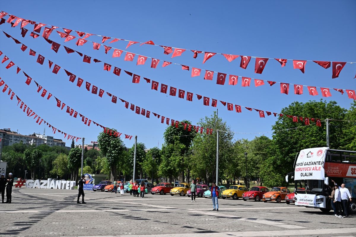 Gaziantep'te 'Koruyucu Aile Günü' kapsamında vosvos ve motosikletlerle konvoy gerçekleştirildi