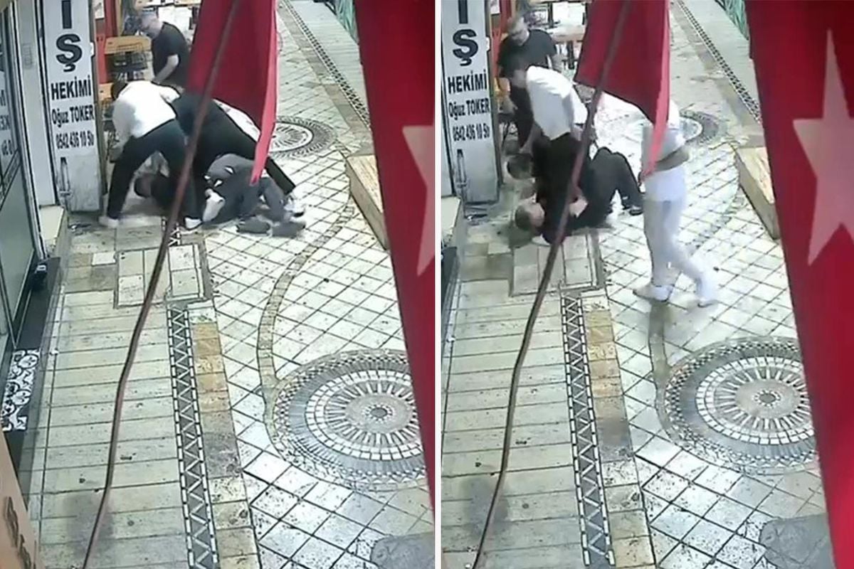 Dört kişi tarafından öldüresiye darbedildi: Olay anı kameraya yansıdı