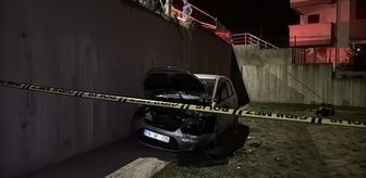 Karabük'te apartman bahçesine düşen otomobilin sürücü yaralandı