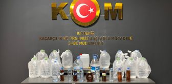 Kırşehir'de 65 litre etil alkol, sahte içki ve ruhsatsız av tüfeği ele geçirildi