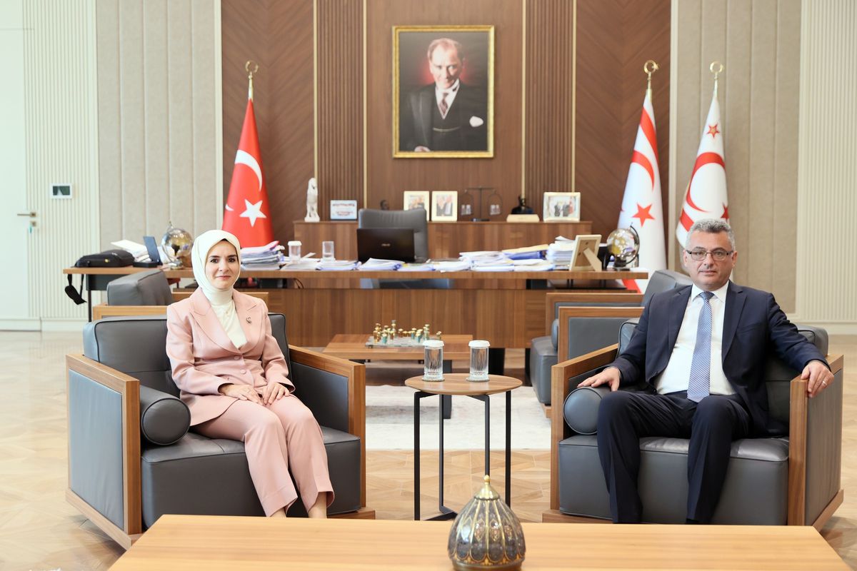 KKTC Cumhurbaşkanı Erhürman, Bakan Göktaş'ı kabul etti