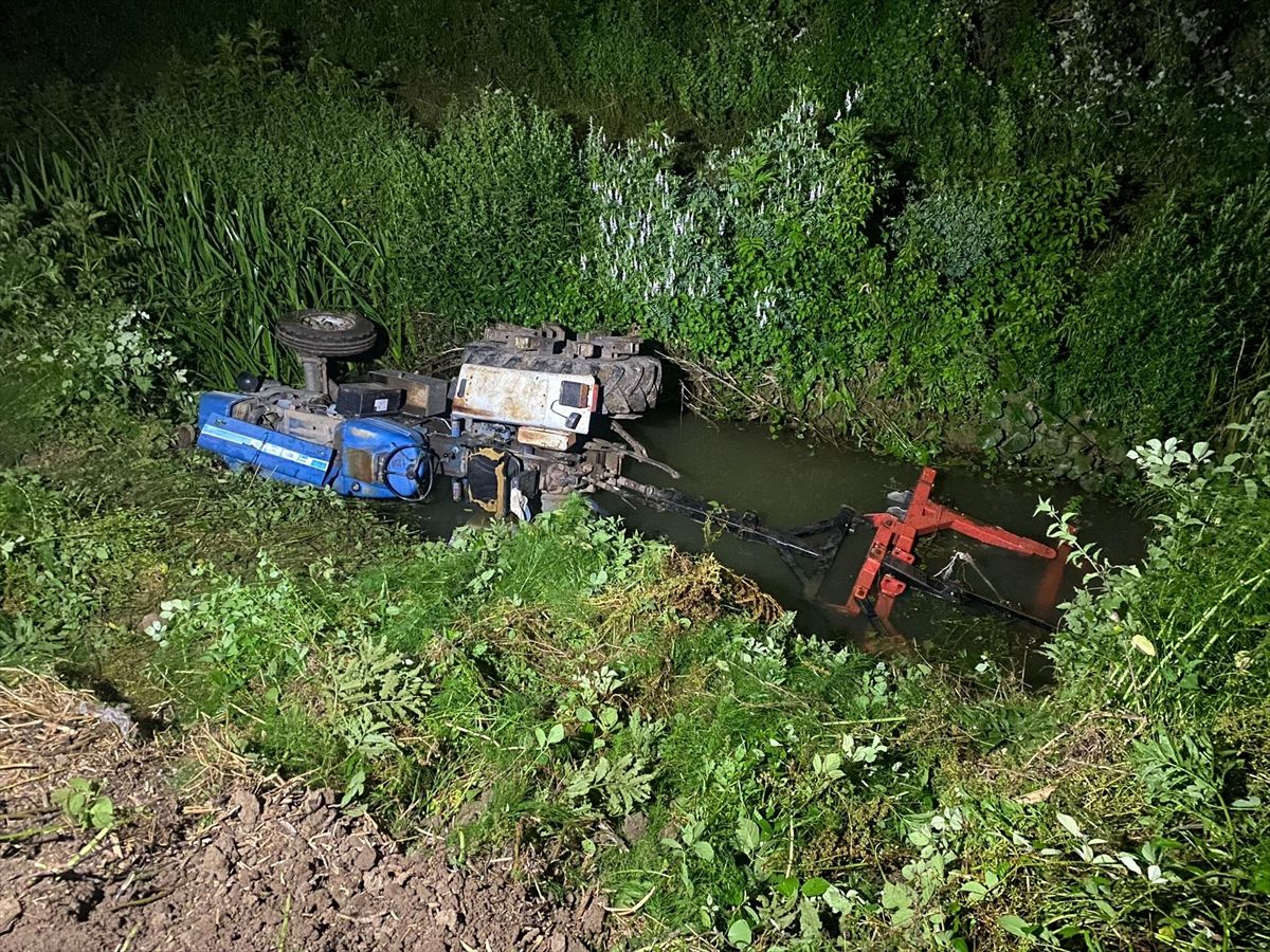 Samsun'da devrilen traktördeki 1 kişi öldü
