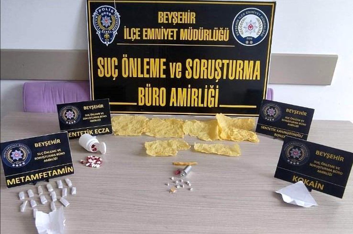 Beyşehir'de polis ekiplerinden zehir tacirlerine darbe