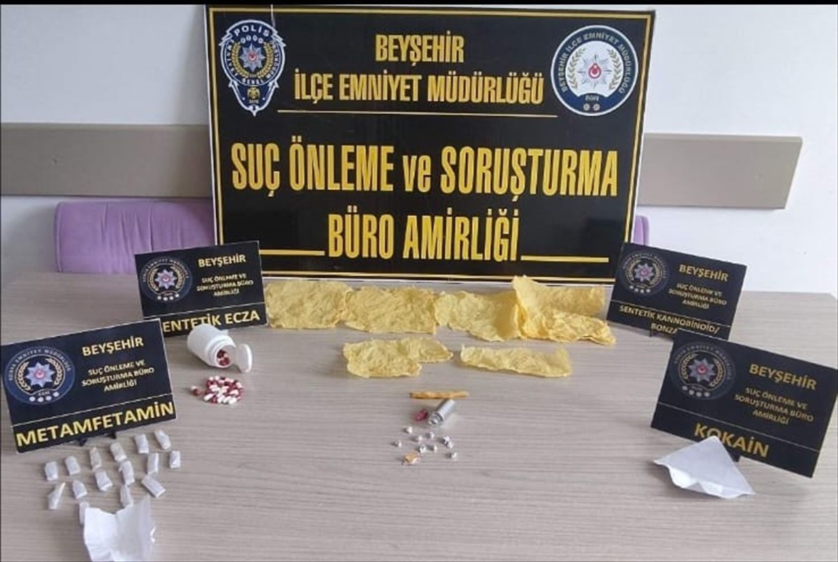 Beyşehir'de uyuşturucu operasyonunda 3 şüpheli yakalandı