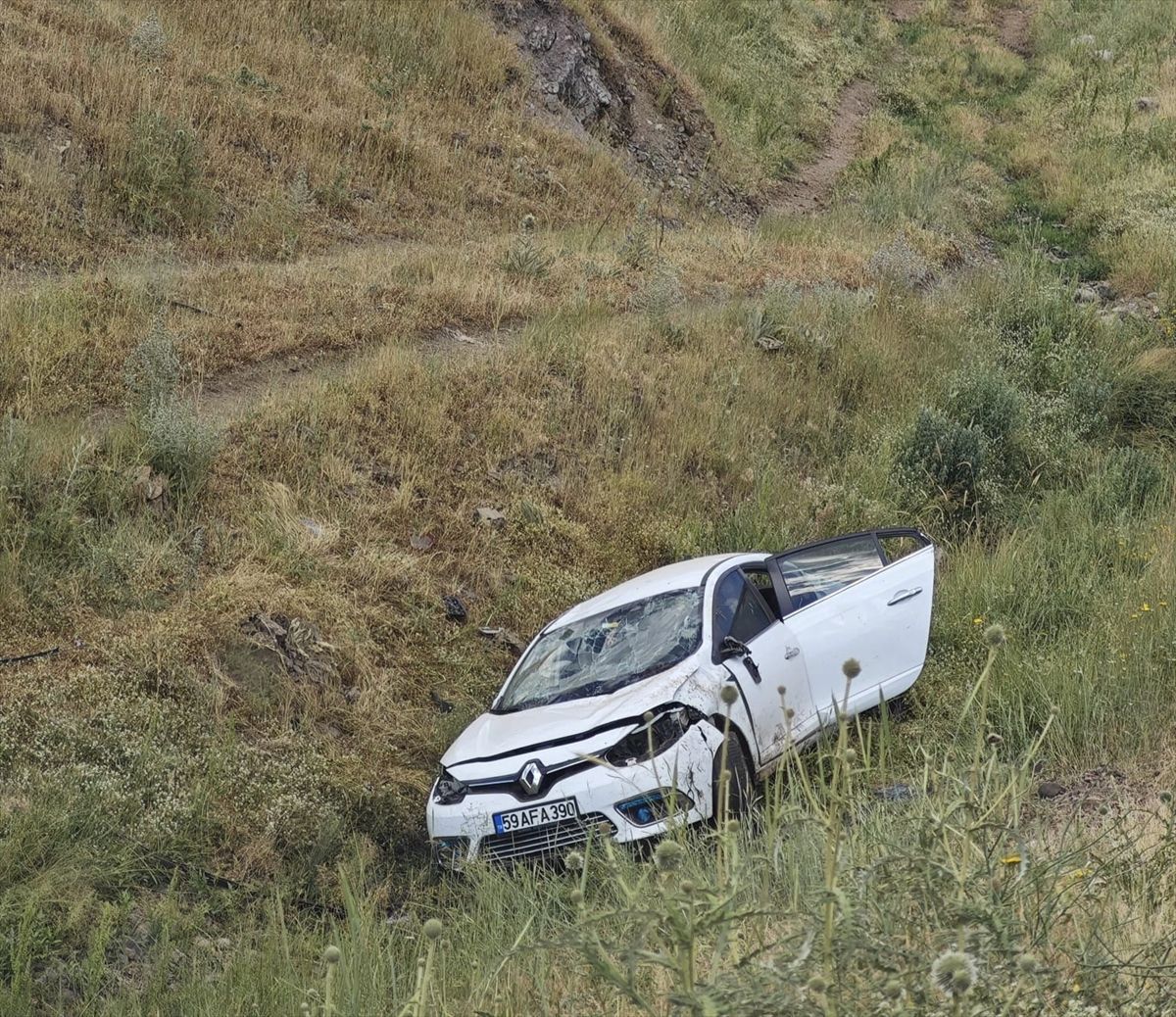 Bingöl'de otomobilin şarampole devrilmesi sonucu 1 kişi yaralandı